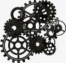 蒸汽机中的齿轮与链轮 动力传递的关键组件